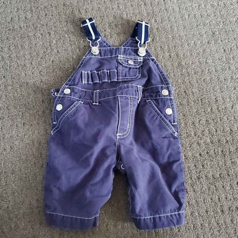 Gymsport denim overalls size newborn 3 to 6 Months.  Top not included